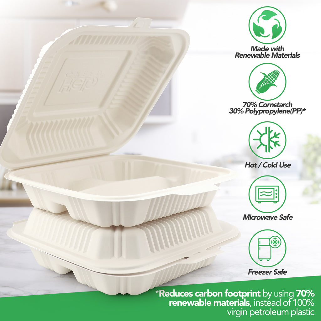 8x8 3-Compartment Food Container – Himalayan Supplies Inc